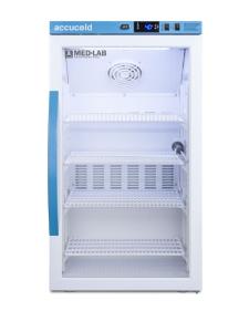 Medical laboratory series refrigerator with glass doors, 3 cu.ft.