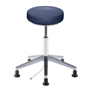 Biofit Rexford series static control stool, medium seat height range with aluminum base and glides