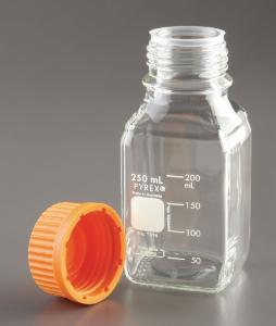 PYREX® Square Bottles with Screw Caps