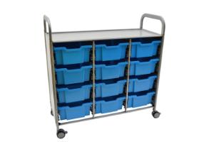 Gratnells Callero Plus Treble Tray Cart 12 Deep Trays- 470316-356