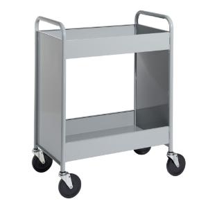 Gray Cart with Two 4" Deep Trays