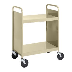 Almond Cart with Two Flat Shelves