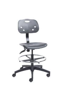 VWR® Polypropylene Lab Chairs, Bench Height, Dual Soft-Wheel Casters
