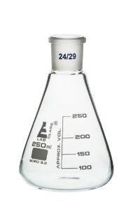 Erlenmeyer flasks, graduated with ground joint