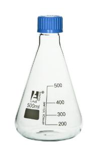 Erlenmeyer flasks with polypropylene screw cap