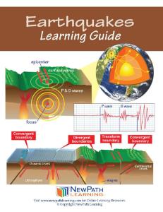 Guide, earthquakes W online lesson