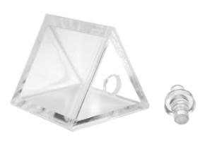 Hollow acrylic prism, 38×38 mm