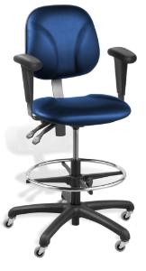 VWR® Contour™ Deluxe Lab Chairs with Armrests, Vacuum-Formed Vinyl