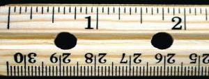 SCLW12 wooden ruler with metal edge