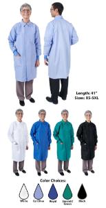 DenLine lab coats, 5 color choices available