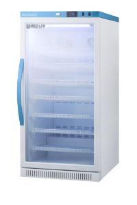 Medical laboratory series refrigerator with glass doors, 8 cu.ft.