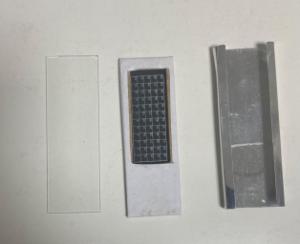 Microfossil slide, square cavity