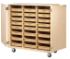 Mobile Tote Tray Cabinet, Open Style