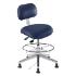 Biofit eton series static control chair, medium seat height range with free floating articulating control, adjustable footring, aluminum base and glides