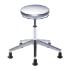 Biofit Traxx series ISO 4 cleanroom stool, medium seat height range with aluminum base and glides