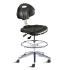 Biofit UniqueU series ergonomic chair, high seat height range with aluminum base, adjustable footring and casters