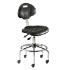 Biofit UniqueU series ergonomic chair, high seat height range with steel base, affixed footring and casters
