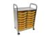 Gratnells Callero Plus Double Tray Cart 16 Shallow Trays
