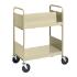 Almond Cart with One Double-Sided Sloping Shelf, One Flat Bottom Shelf